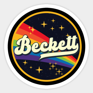 Beckett // Rainbow In Space Vintage Style Sticker